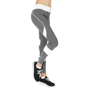 

Color Block Sports Women Leggings Fitness High Waist Long Pants 2019