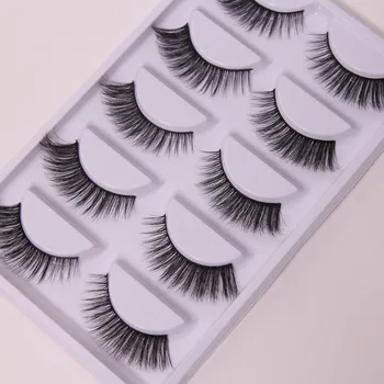 

New 5 pairs thick false eyelashes black long 3d mink eyelashes eyelash extension professional mink lashes makeup eye lashes