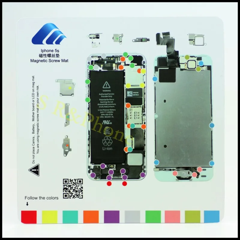1 Шт. Магнитный Винт Коврик Для iphone 5 5g Разобрать обслуживание Хранитель винт Мат