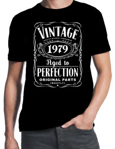 40Th день рождения Винтаж в возрасте до совершенства 1979 40 лет подарок 2019 лето бренд Повседневная забавная хлопковая короткая футболка