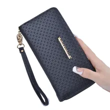 

top quality purse women wallet 2018 leather long brand zipper card holder cellphone holder money coin pocket wallets female W-87