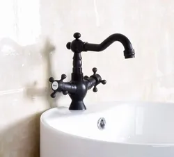 Oil Rubbed Bronze Black Color Swivel Spout Kitchen Bar Sink Bathroom Basin Faucet Hot & Cold Two Handles Mixer Tap anf145
