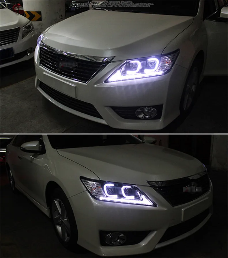 Ownsun Светодиодный прожектор с орлиным глазом DRLs HID Bi-Xenon для Toyota Camry 2012-2013