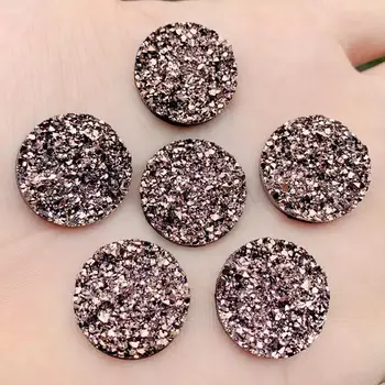 

75pcs 20mm New Fashion Natural ore Style Flat back Resin Cabochons For Bracelet Earrings accessories -A581*5