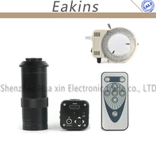 60F/S 1080 P HDMI промышленный видео микроскоп камера+ ИК пульт дистанционного управления+ 100X c-крепление объектива+ 56 светодиодный светильник для телефона PCB SMD BGA ремонт