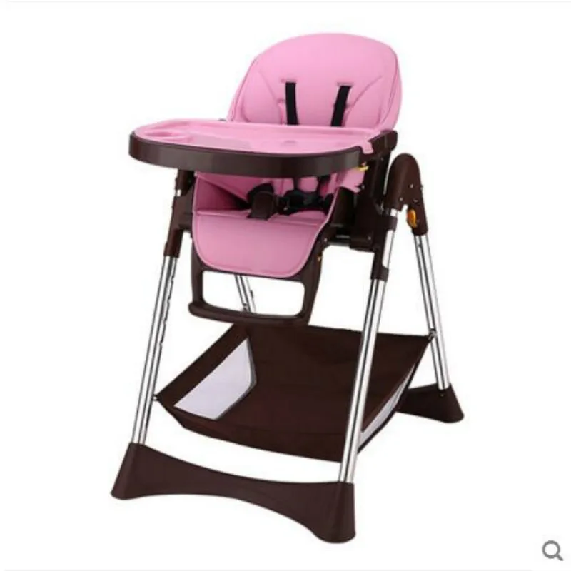 Esincom Многофункциональный дети обеденный стул складной Портативный ребенка стол стул - Цвет: Розовый