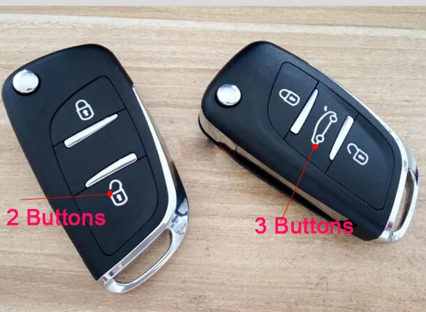 2 3 кнопки DS Модифицированная откидная оболочка ключа дистанционного управления для peugeot 307 308 408 для Citroen C-Triomphe C-Quatre C3 C4L C5 без паза