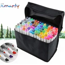 Белый эскизный искусственный маркер ручка двуглавый художник Maker ручка с мягким наконечником 168 Цвета Art Набор Лучшие профессиональные DP029