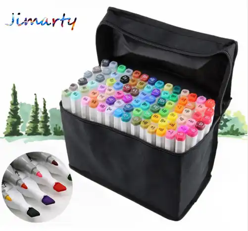 80 Colors Anime Art Marker Double Headed Sketch Alcohol Marker Pen