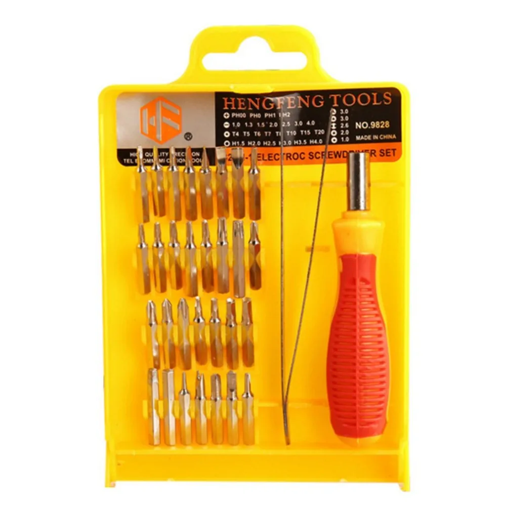31-in-1 Magnetic Screwdriver Set Multifunction Bits for Cell Phone Watch Laptop Repair Tool Portable Hand | Инструменты