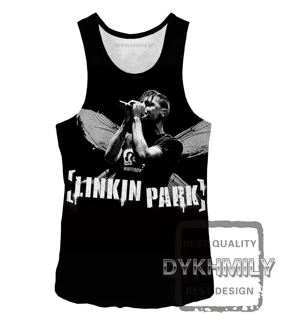 Dykhmily Linkin Park майка памяти Честер Беннингтон 3D с принтом мужские жилет Linkin Park музыка cool Tank Top - Цвет: 3