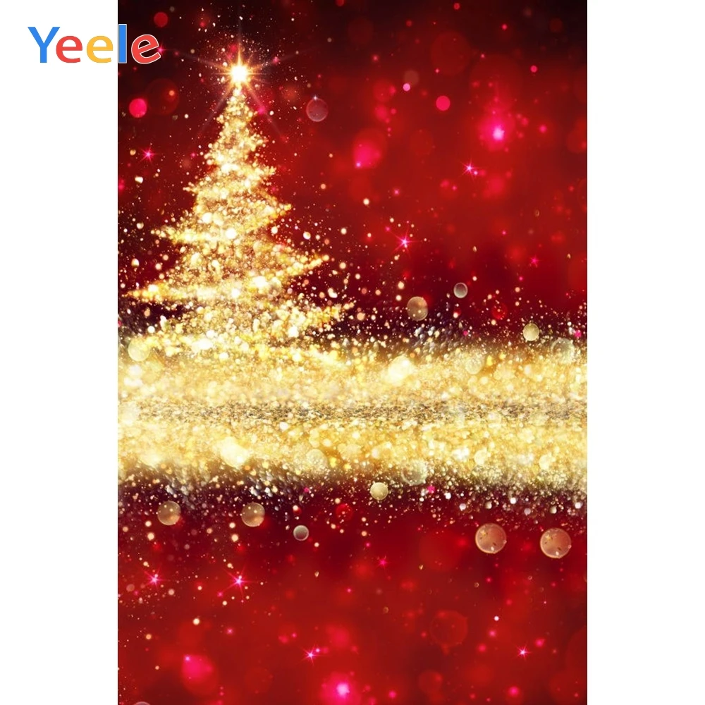 

Yeele Gold Glittering Christmas Trees Light Bokeh Baby Newborn Portrait Backgrounds Photography Backdrops For The Photo Studio