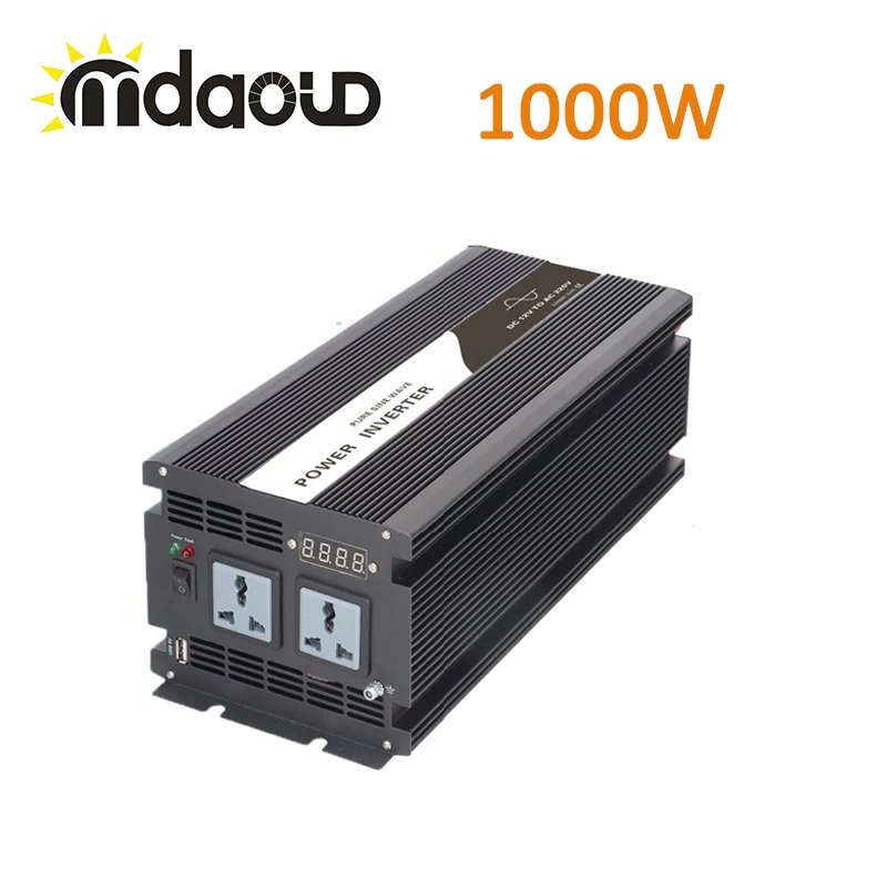 

800W/1000W/1200W SOLAR SYSTEM INVERTER DC12V 24V 48V TO AC 220V 110V PURE SINE WAVE Converter