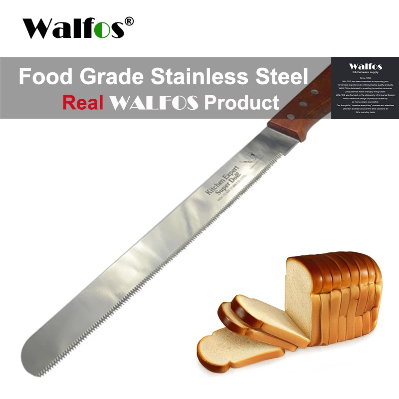 

WALFOS Cake Knife Bread Knife Toast Slicing Knives Cake Slicer Baking Pastry Cutter Serrated Blade Easy Cut Bread