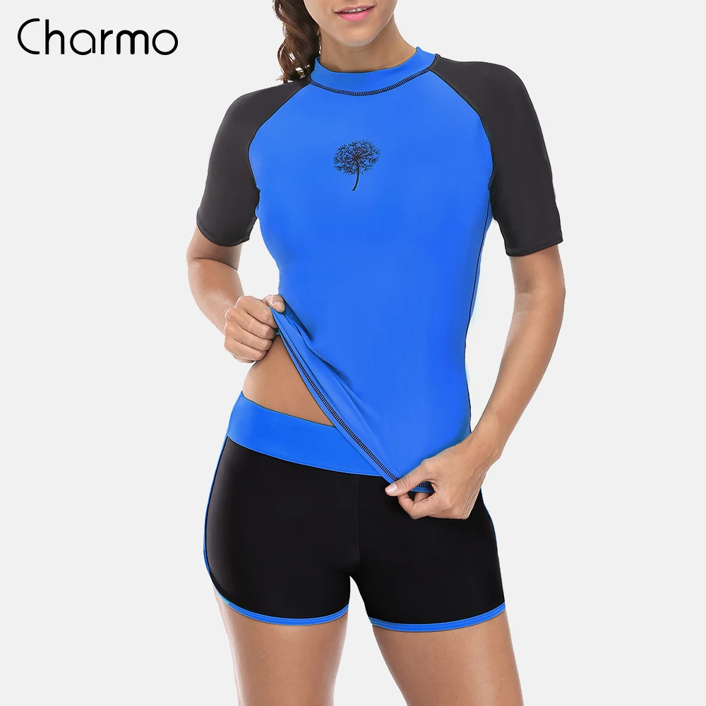Женские шорты для плавания Charmo однотонные плавки спортивные женские бикини