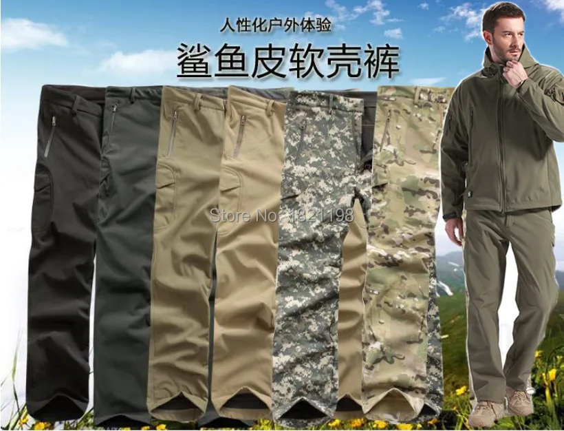 Tad v4.0 скрытень Акула кожи Soft Shell мужские на открытом воздухе Пант военно-тактические Водонепроницаемый Брюки Спорт армии Серый Цвет