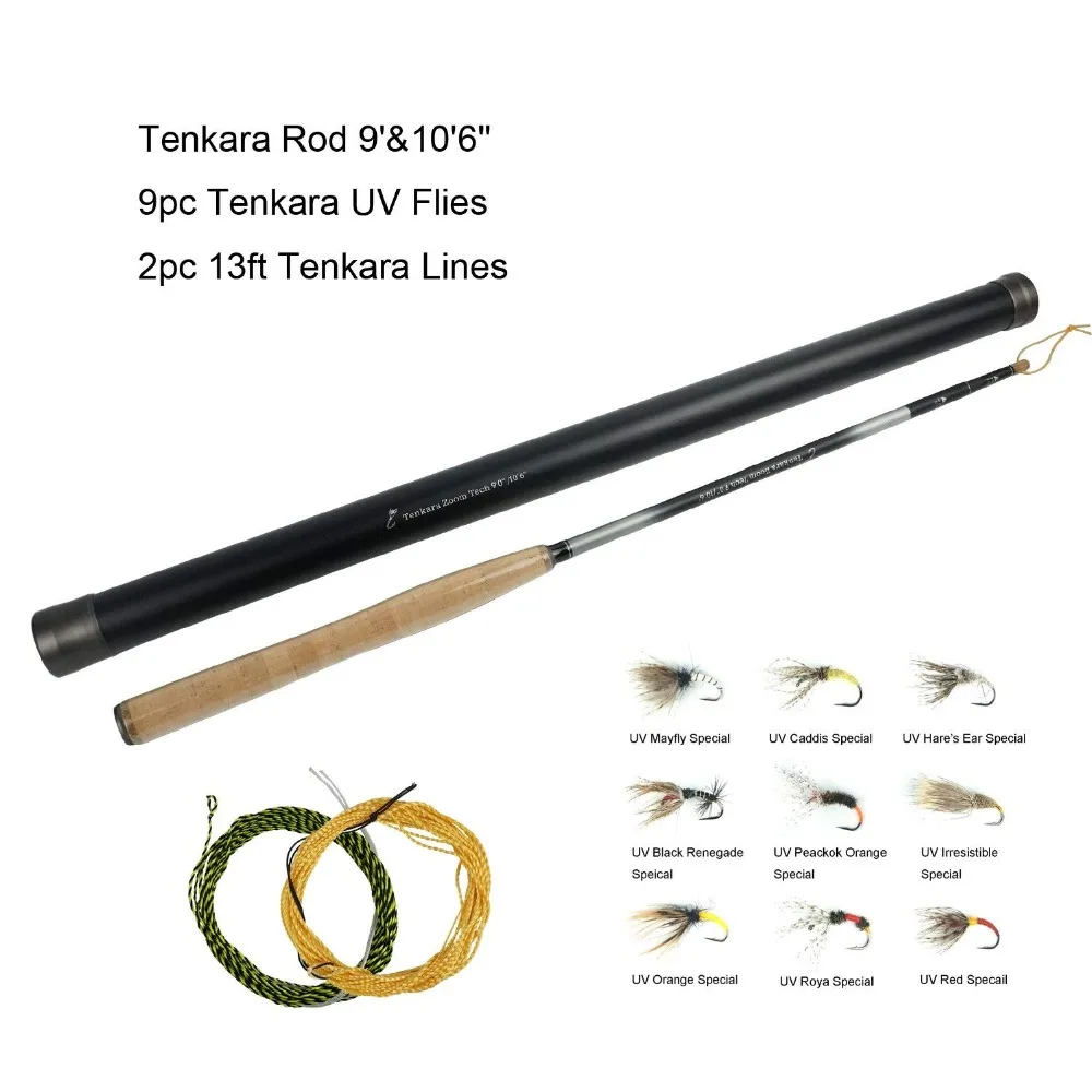 Aventik удилище Tenkara Combo Advanced Zoom s Two In One Different length 9Ɔ'' 10ƌ'' с Flies Furl Leader|Удочки| |