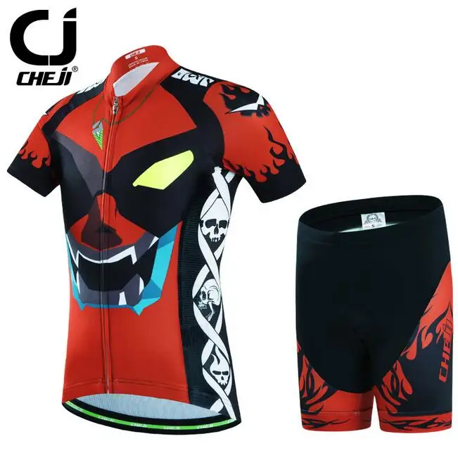 CHEJI Children Bike Clothing Kit Kids Youth Cycling Jersey + Padded Shorts Set boys-bike : image CHEJI Children Bike Clothing Kit Kids Youth Cycling Jersey + Padded Shorts Set boys-bike