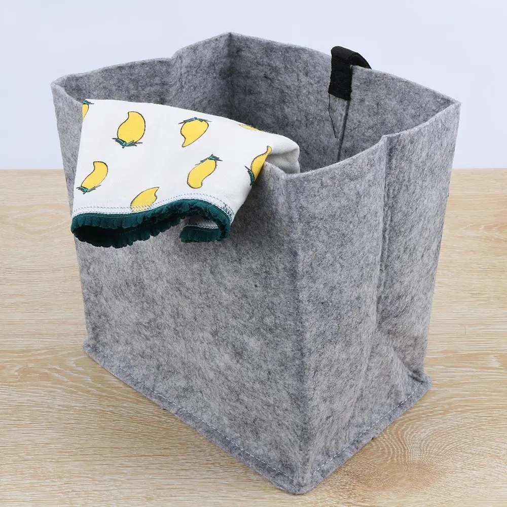 

1 Pcs Folding Multi-Function Felt Cloth Storage Basket Portable Laundry Basket Dirty Clothes Basket Desk Sundries Organizer Box
