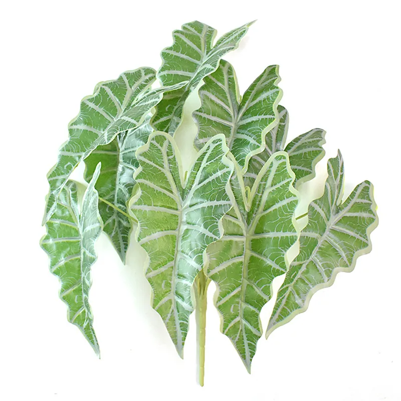75 см искусственные растения крупнолистовой пластиковые растения для свадьбы, искусственная зелень искусственный белый зеленый тропические растения домашний декор