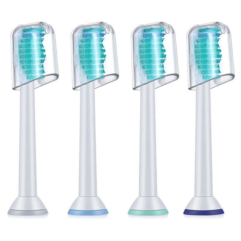 Набор из 4 зубных щеток для Philips Sonicare ProResults HX6013 HX9332 HX6930 HX9340 HX6950 Замена с защитной крышкой