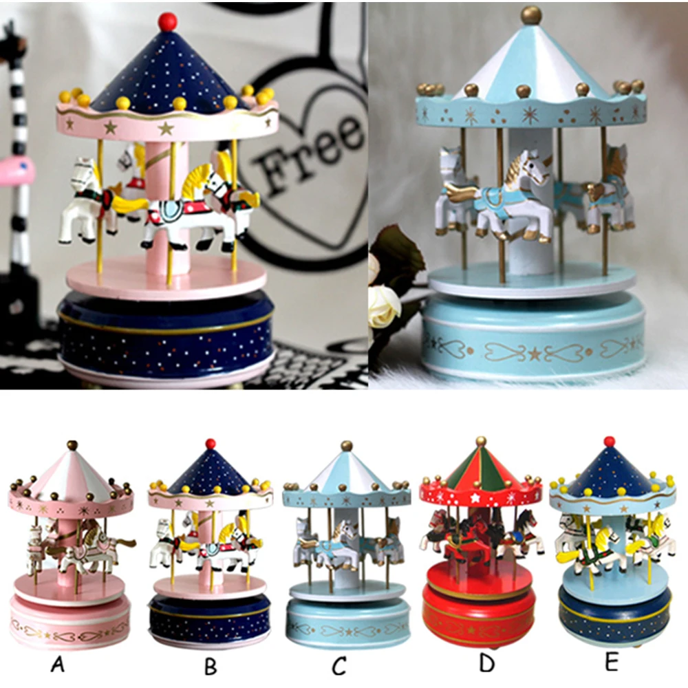 Bevigac Classic Carousel Horses Rotating font b Music b font Musical font b Box b font