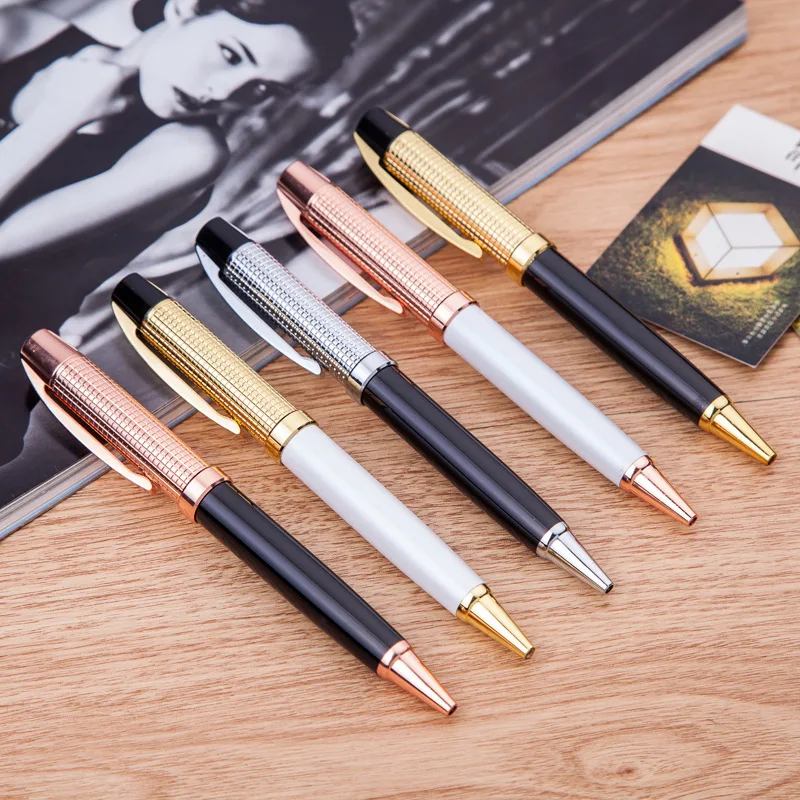 

2000 pcs/lot Heavy metal Ballpoint Pen High Quality Office new pen & School stationery & Writing Metal gifts pen Can Custom Logo