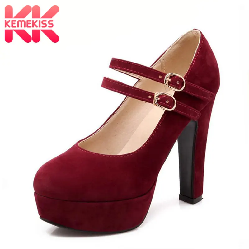 

KemeKiss Women Shoes Women Pumps High Heel Shoes Sexy Platform New Fashion Heeled Pumps Heeled Shoes Plus Size 31-47
