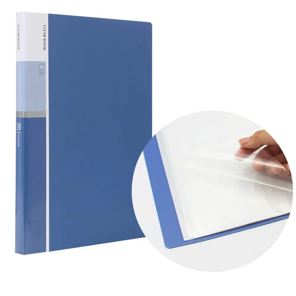 60 Pockets Presentation Book With Sheet Protectors A4 Size Business Folders