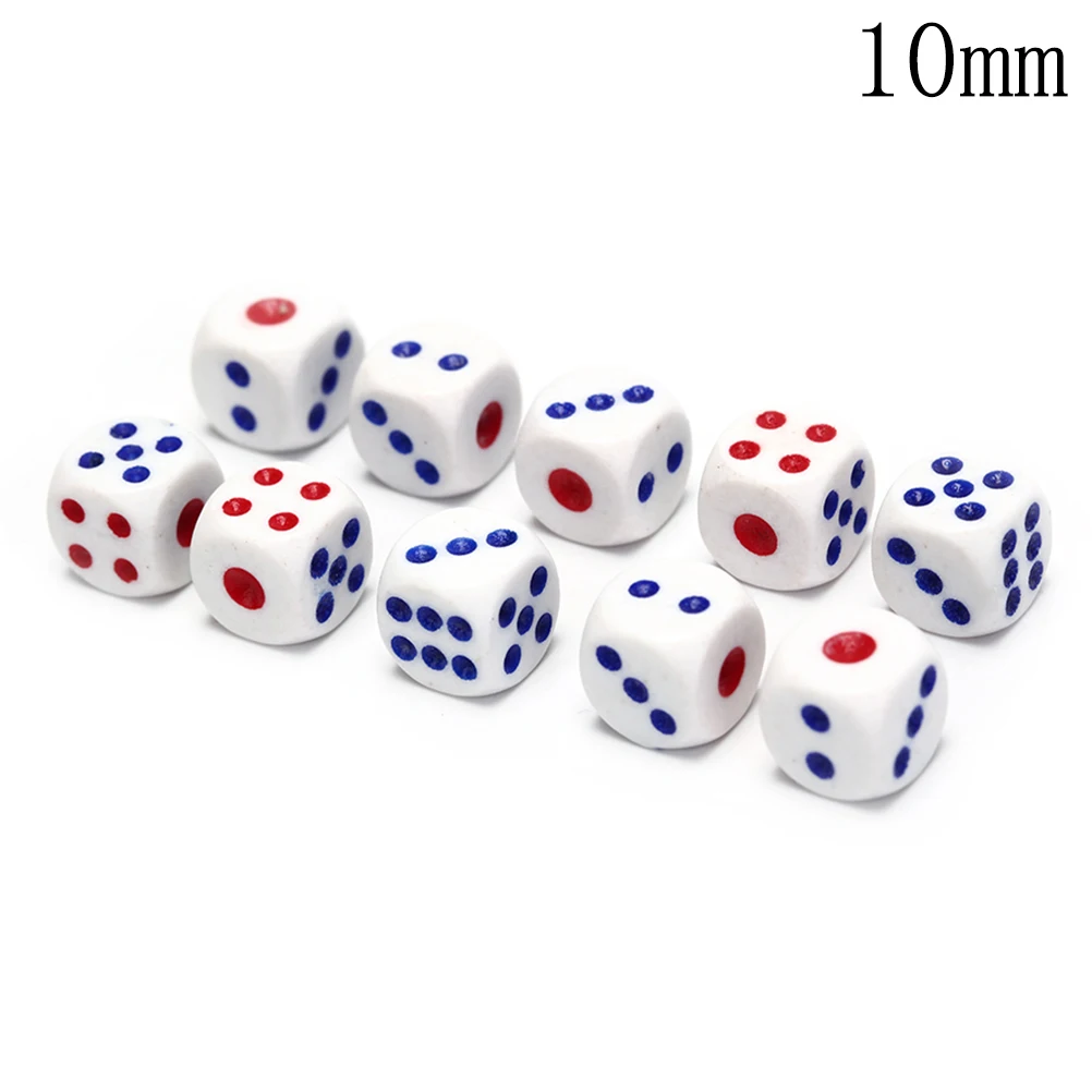 

10PCS/pack Standard 10mm dice set D6 acrylic for Playing Game small dice