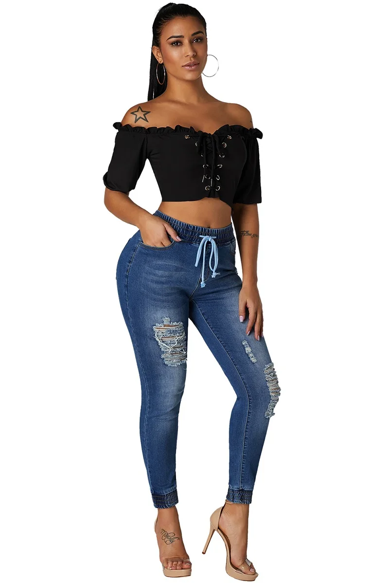 Dark-Blue-Denim-Mode-Distressed-Jogger-Pants-LC786034-5-2