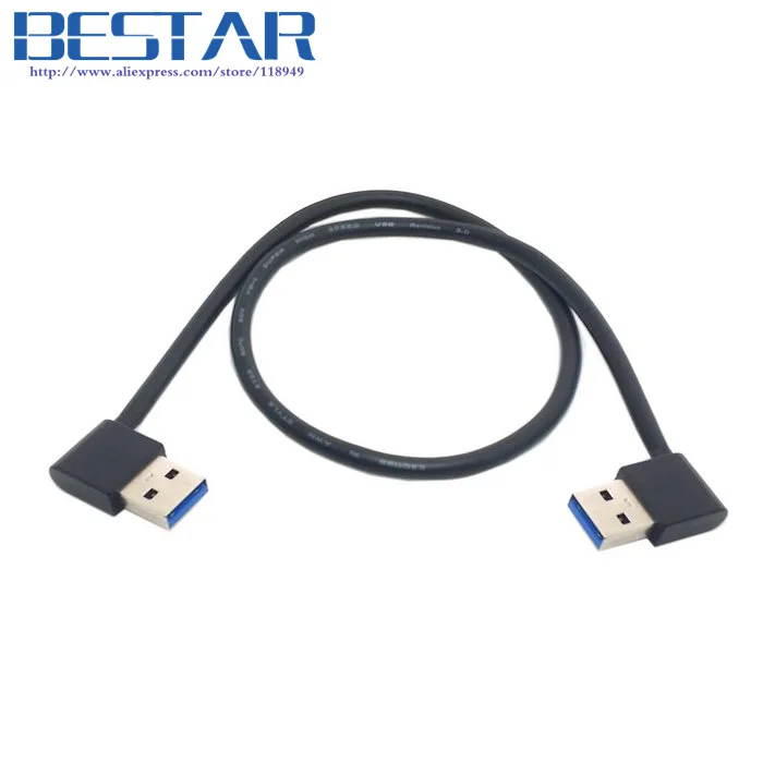 Удлинительный Кабель USB 3 0 Type A Male 90 градусов левый и правый угловой прямое