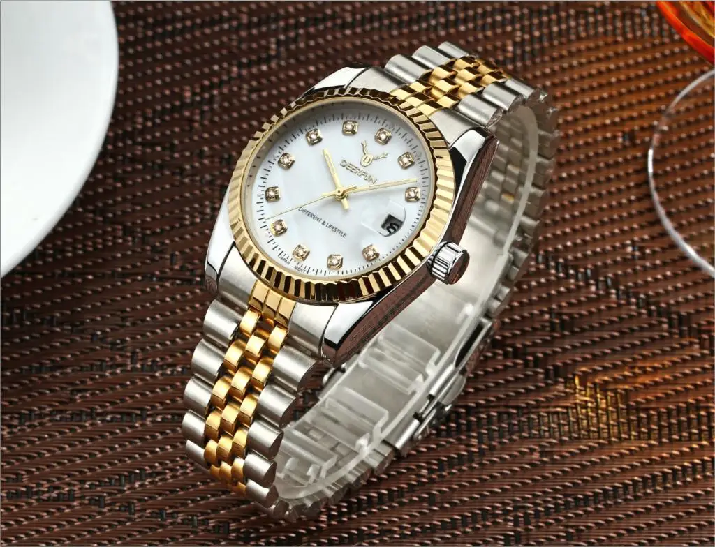 Новые часы Женская мода роскошные часы Reloj Mujer Нержавеющая сталь качество Алмазный женские кварцевые часы Для женщин Стразы Часы
