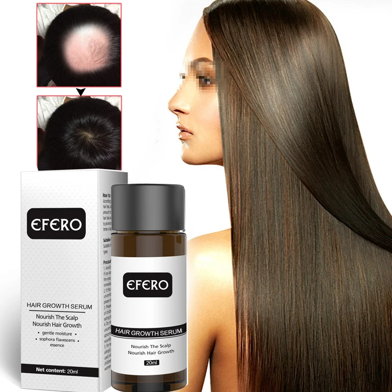 

20ML EFERO Hair Growth Essence Beard Oil Essential Hair Beard Growth Serum Hair Loss Products Hairs Care Treatment for Women Men