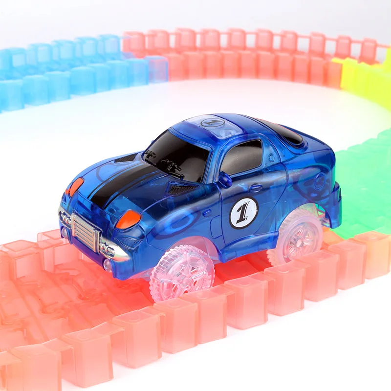 Electronics Car Flashing Light Magical Glow Tracks Car LED Lights Glowing Track Toy Car Boys&Girls Educational For Children Gift 5