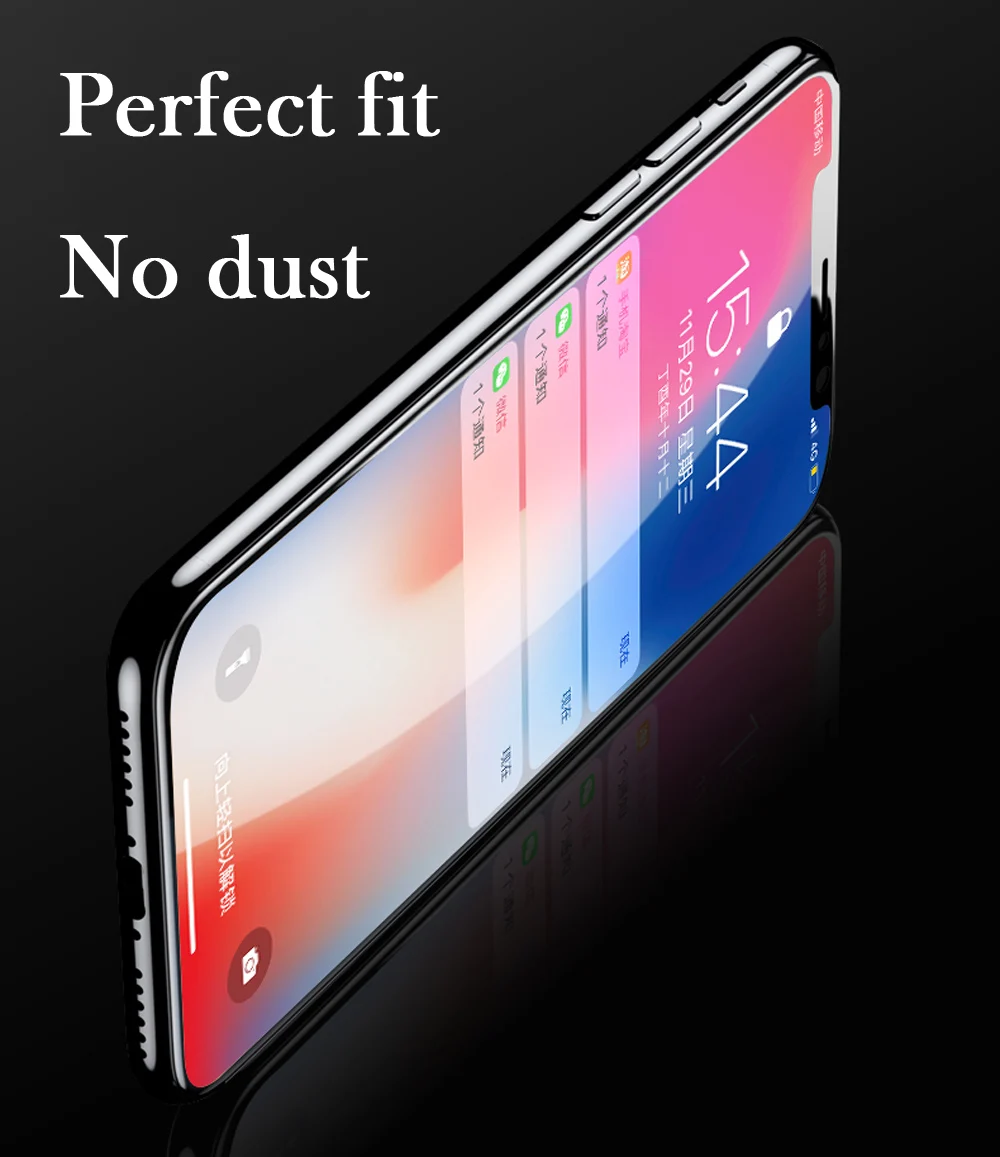 New 7D Screen Protector Curved Edge Full Cover Protective Glass For iphone X 8 7 6 Plus 9H Protective Glass white black Film (6)
