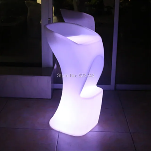 Plastic Illuminated Multi Color Bar Furniture Rechargeable Led Plastic Illuminated Multi Color Bar Furniture Rechargeable Led Tail Coffee High Barstool Chair With