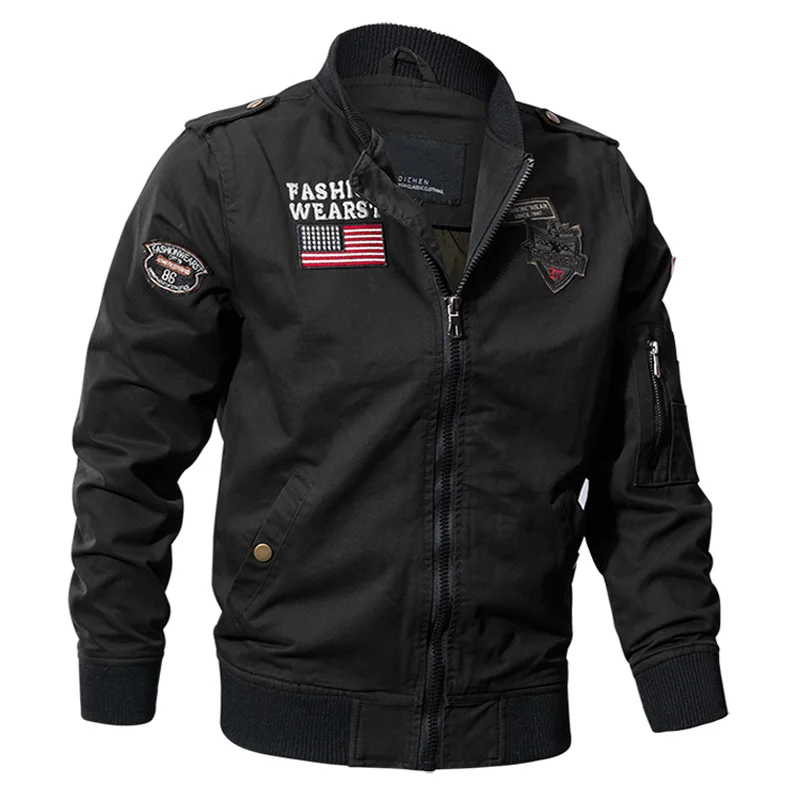 Military Airborne Pilot Jacket Men Tactical Flight Army Jacket Spring & Autumn Cargo Mens Jackets Motorcycle Cotton Coat Military Airborne Pilot Jacket Men Tactical Flight Army Jacket Spring & Autumn Cargo Mens Jackets Motorcycle Cotton Coat