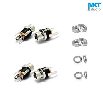 

100Pcs Metal Screw Head DC Power Socket Connector For 5.5mm*2.1mm DC Power Plug