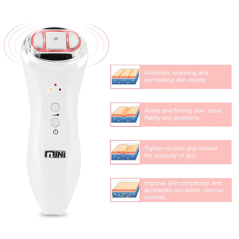 Beauty Star HiFu Ultrasonic Bipolar RF Radio Frequency Lifting Face Skin Care Massager Mini Hifu Anti Wrinkle Tightening Device