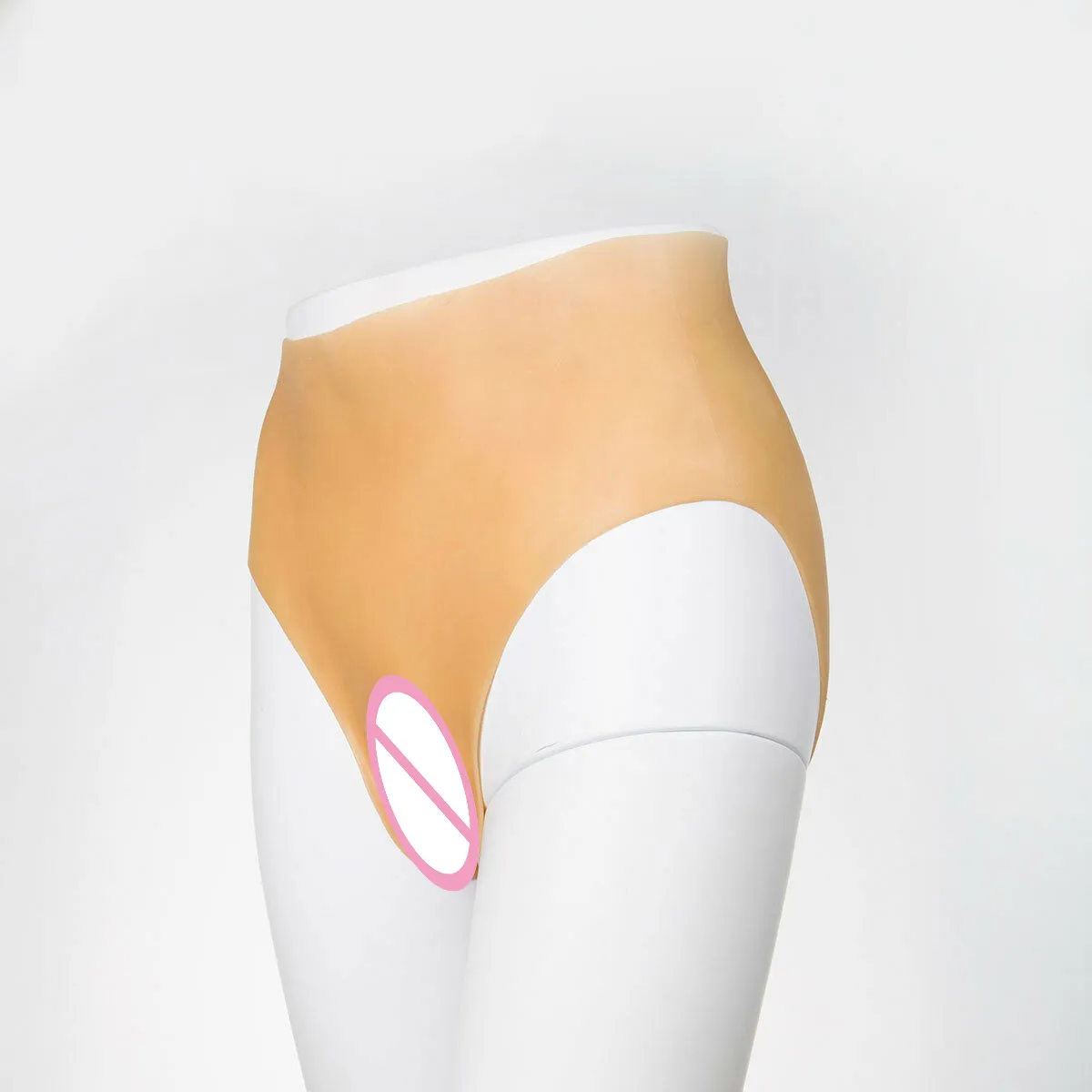 Triangle or Quadrangle Full Silicone Vagina Panty Realistic Vagina for Crossdresser TG DG Cosplay Men Bodysuit Synthetic Leather