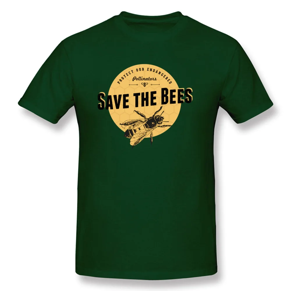 Save the Bees 4779 Crewneck Top T-shirts Summer/Autumn Design Tops Tees Short Sleeve Hip Hop 100% Cotton Fabric Tops Shirts Men Save the Bees 4779 dark