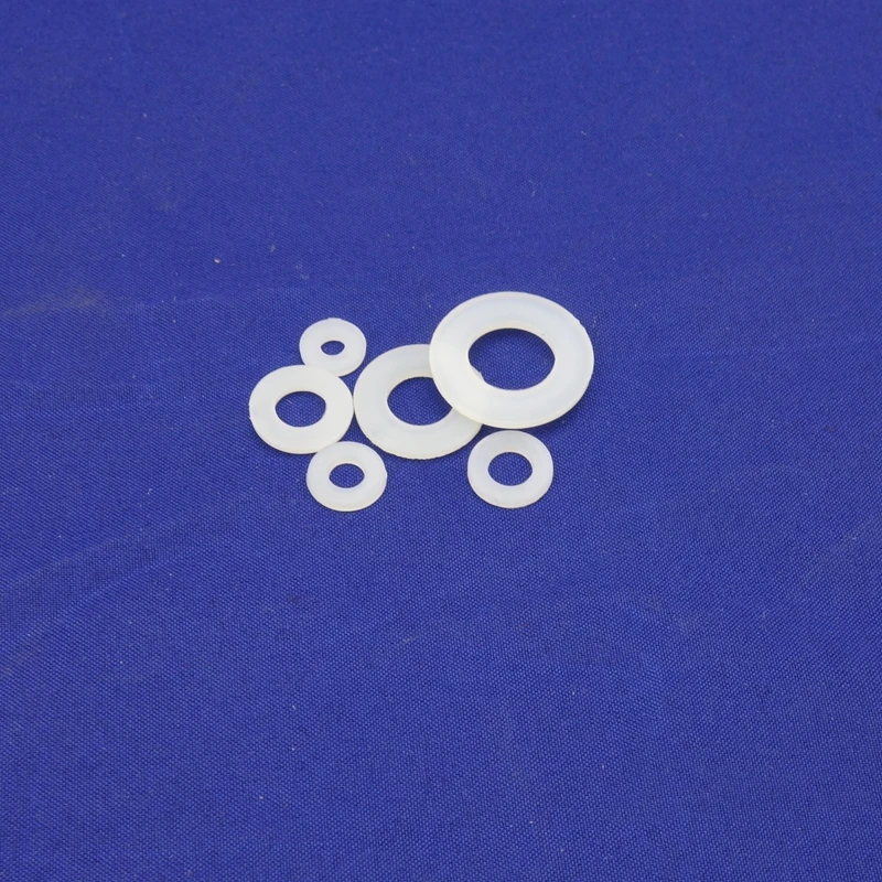 

100Pcs DIN125 M2 M2.5 M3 M4 M5 M6 M8 M10 White Plastic Nylon Washer Plated Flat Spacer Seals Washer Gasket Ring