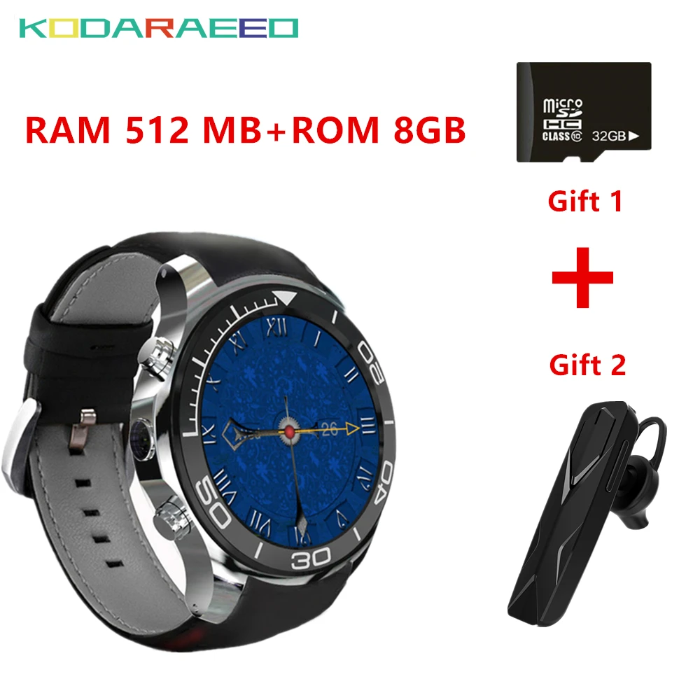 

S1 Plus Android Smart Watch Phone Support SIM Card 1.3" Quad Core MTK6580 ROM8GB+RAM512MB WiFi GPS Camera+free TF Card+Headset