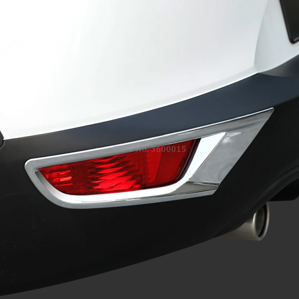 For Mazda CX3 CX-3 2015-2018 Car Styling Parts Side Rear fog lamp Covers Chrome Molding Trim Exterior Decoration Accessories For Mazda CX3 CX-3 2015-2018 Car Styling Parts Side Rear fog lamp Covers Chrome Molding Trim Exterior Decoration Accessories