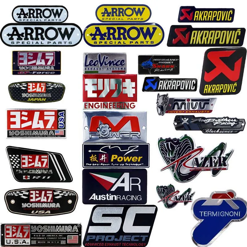 25 style Aluminium Motorcycle Exhaust Pipes Decal Sticker Cool Personality Scorpio For Arrow Yoshimura Stickers SC