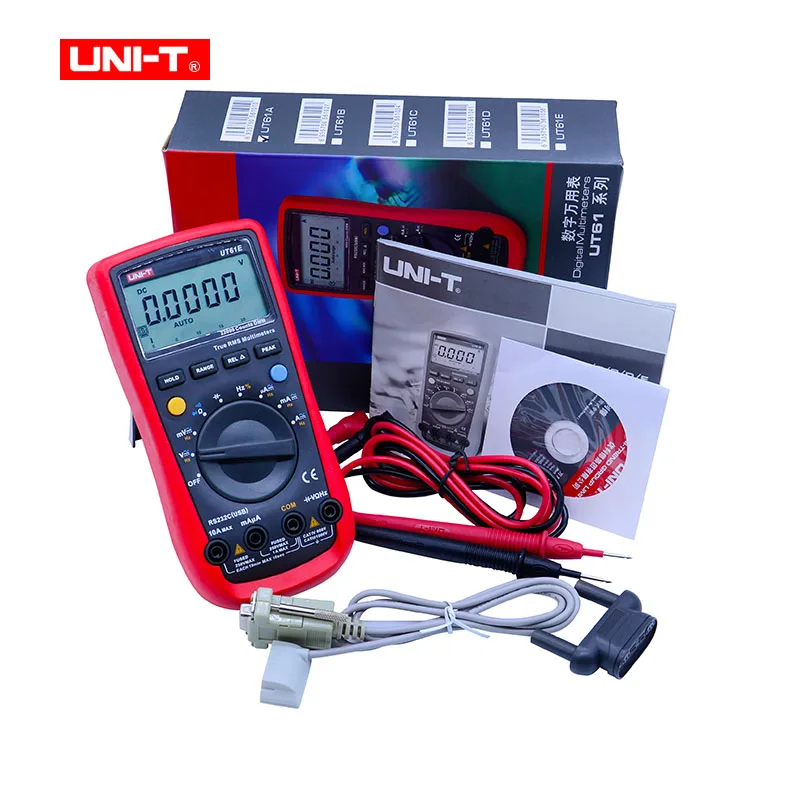 UNI T UT61E Digital Multimeters Meter Digital Multimeter auto range true RMS Peak value RS232 REL