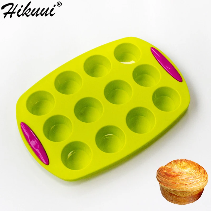 9 дюймов силиконовые формы для торта 12 отверстие Muffin чашки с молд, аксессуары для выпечки и форма для хлеба Кухня инструмент интимные аксессуары
