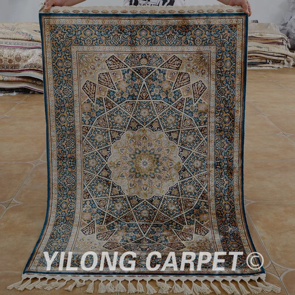 Buy Yilong 3'x4.5' Antique oriental carpet exquisite Turkish hand knotted cheap