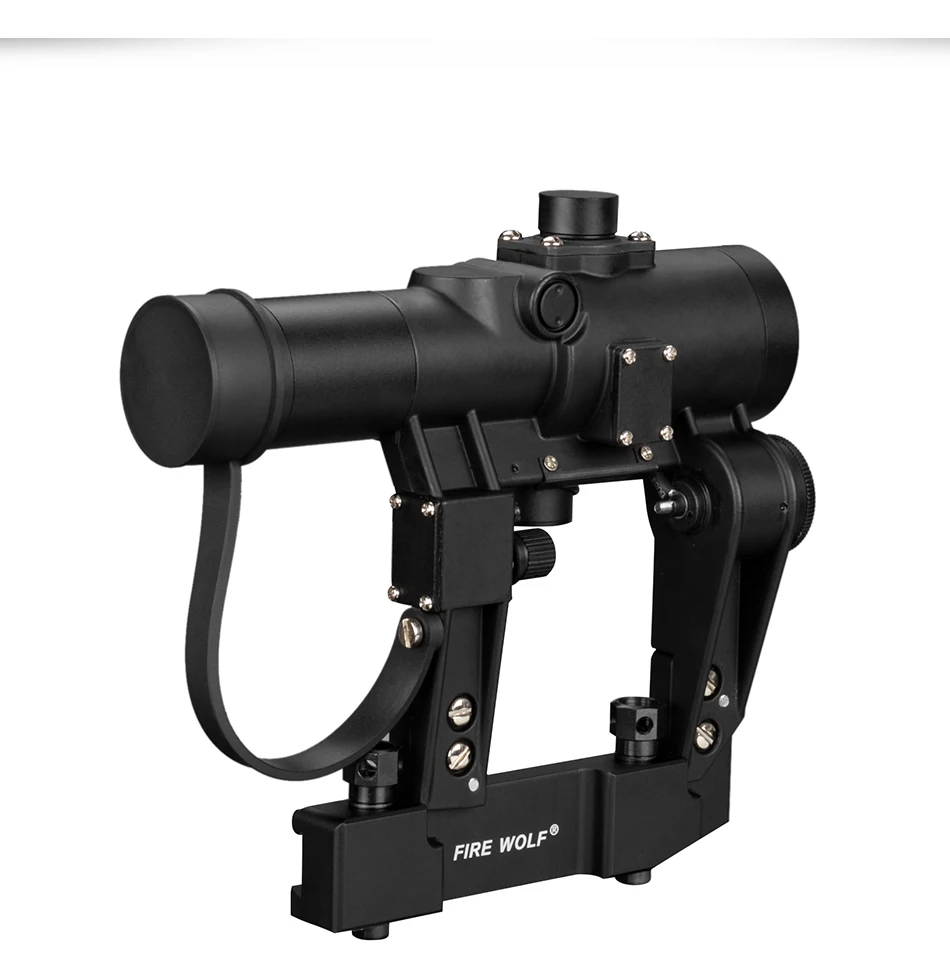 FIRE WOLF SVD 1x24 Red Dot Scope Jacht Scopes страйкбол рефлекторный прицел охота Recoil устойчивый прицел - Цвет: Black